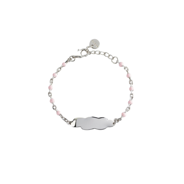 Bracciale Rosa Con Nuvoletta Incidibile - My Tag