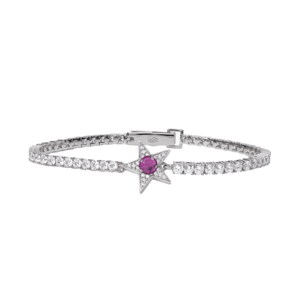 Bracciale Tennis Stella Con Tormalina Sintetica Starlet