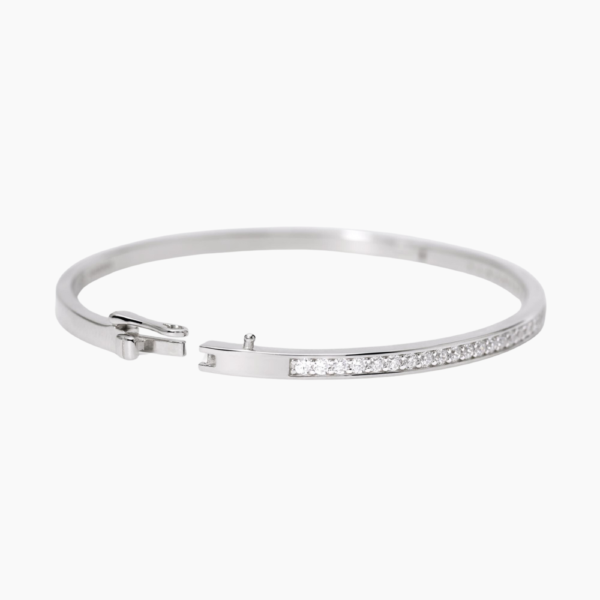 Bracciale Rigido In Argento Con Pietre Lady B-1