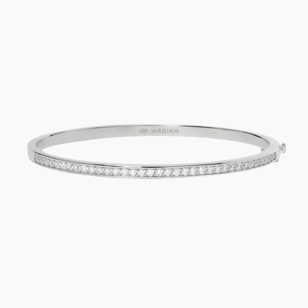 Bracciale Rigido In Argento Con Pietre Lady B