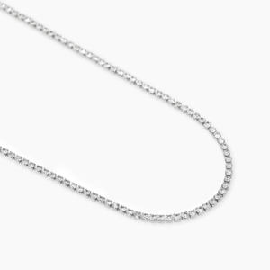 Collana con Tennis Cristalli Bianchi
